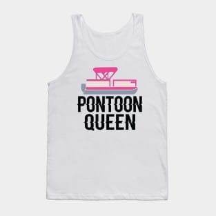 Pontoon Queen Vintage Funny Pontoon Boat Lover Girls Tank Top